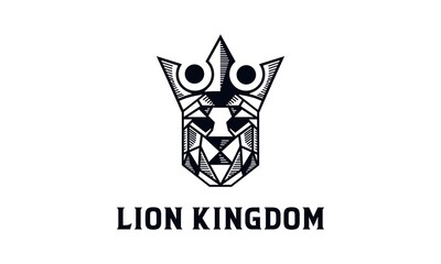 lion head logo design. lion king. lion face. elegant lion icon