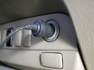 plug 12 volt into socket from car cigarette lighter.
