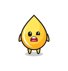 the shocked face of the cute honey drop mascot