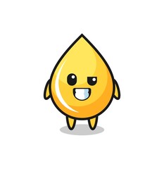 cute honey drop mascot with an optimistic face