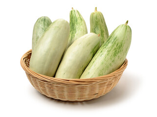 Muskmelon (yangjiaomitianguo) on white background