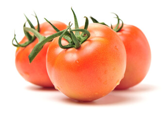 fresh tomato isolated on white background