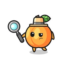 apricot detective character is analyzing a case
