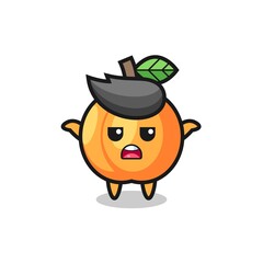 Obraz premium apricot mascot character saying I do not know