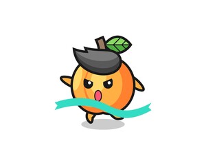 cute apricot illustration is reaching the finish