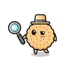 round biscuits detective character is analyzing a case