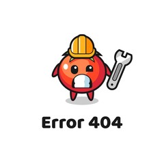 error 404 with the cute tomatoes mascot