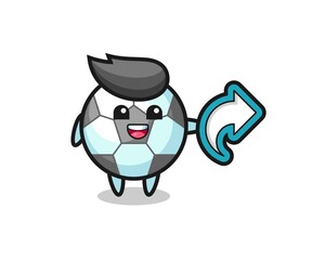 cute football hold social media share symbol