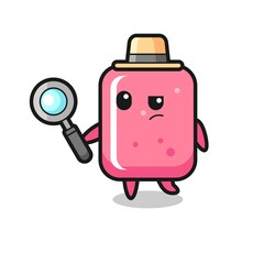 bubble gum detective character is analyzing a case