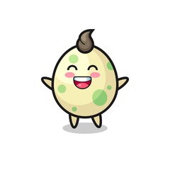 happy baby spotted egg cartoon character