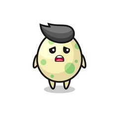 disappointed expression of the spotted egg cartoon