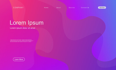 Abstract wavy geometric background. Trendy gradient shapes composition. Modern vector design illustration