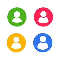 Set Of Flat User Icons. Contact Symbol. Profile Avatar Sign.