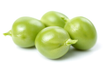 Fresh peas isolated on white background 