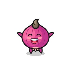 Fototapeta premium happy baby onion cartoon character