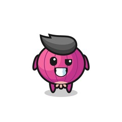 cute onion mascot with an optimistic face