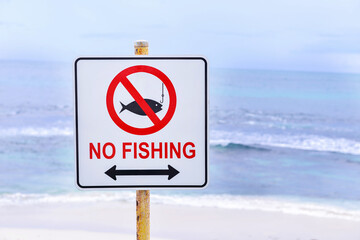 No fishing sign warning
