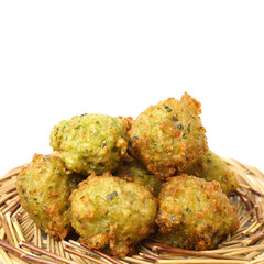 Takoyaki on white background 