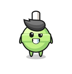 Obraz premium cute lollipop mascot with an optimistic face