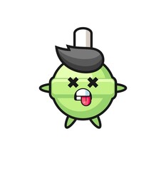 character of the cute lollipop with dead pose