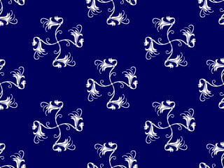 Seamless pattern vector texture in Aztec style, tribal embroidery.