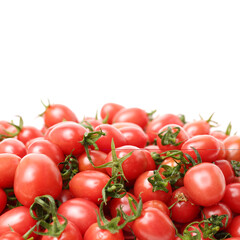 cherry tomatoes on white background 