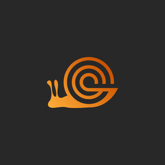 Snail Icon Logo Design Vector