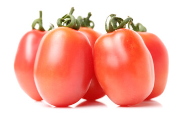 cherry tomatoes on white background 
