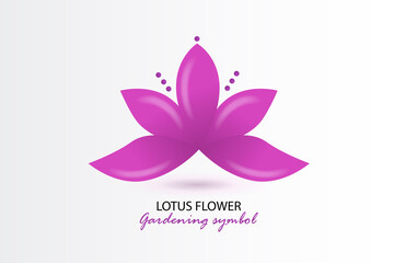 Logo lotus flower for spa massage cosmetic industry isolated on white background icon vector web image graphic illustration design business id card