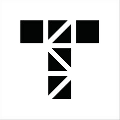 Letter T logo. initial letter T design logo vector illustration