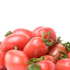 cherry tomatoes on white background 