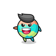 Obraz premium bath bombs cartoon with very excited pose