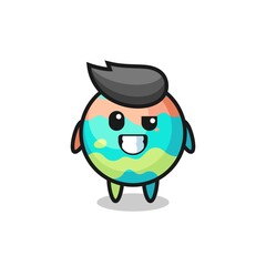 cute bath bombs mascot with an optimistic face