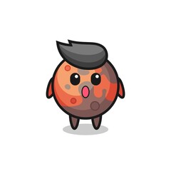 the amazed expression of the mars cartoon