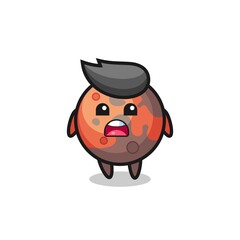 mars illustration with apologizing expression, saying I am sorry