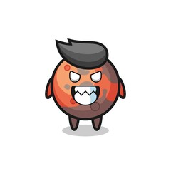 Obraz premium evil expression of the mars cute mascot character