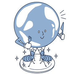 昆虫食が地球の環境を支えているアイソメ