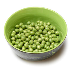 Fresh peas isolated on white background 