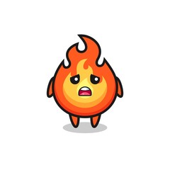 disappointed expression of the fire cartoon