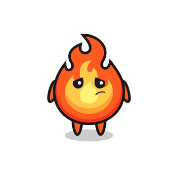 the lazy gesture of fire cartoon character