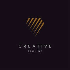 Diamond stone logo design inspiration vector template