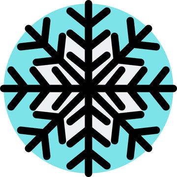 snowflake color outline icon