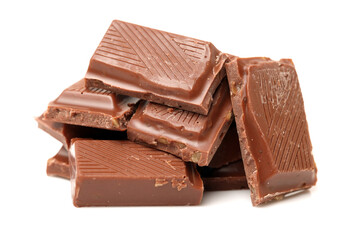 chocolate bar isolated on white