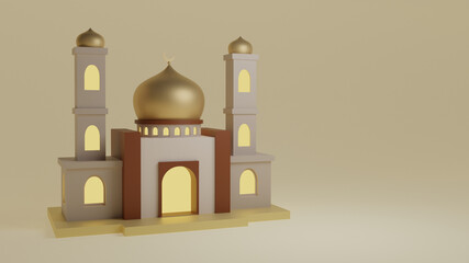 mosque 3D building simple