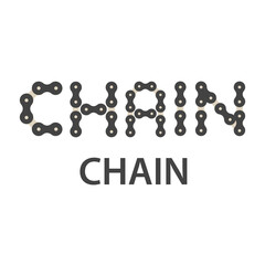 Illustration vector graphic flat design of chain for commercial industrial use