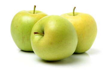 green apples isolated on white