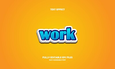 work style text effect