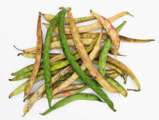 Black-eyed beans and pinto beans pods