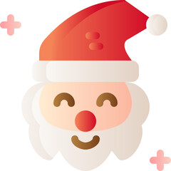 santa claus gradient icon