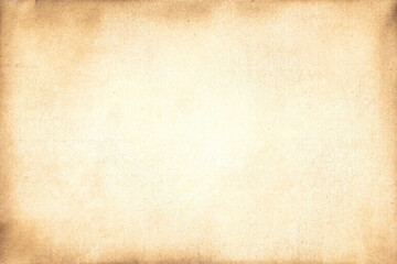 Aged texture of old vintage brown parchment paper, can be use as abstract background, wallpaper,  webpage, copy space for text.